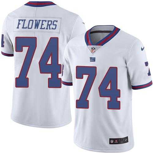 Nike Men & Women & Youth Giants 74 Ereck Flowers White Color Rush Limited Jersey,We sell and wholesale Nike Men & Women & Youth Giants 74 Ereck Flowers White Color Rush Limited Jersey on line form chian!